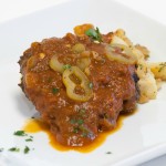 Chopped Steak with Pizzola Sauce